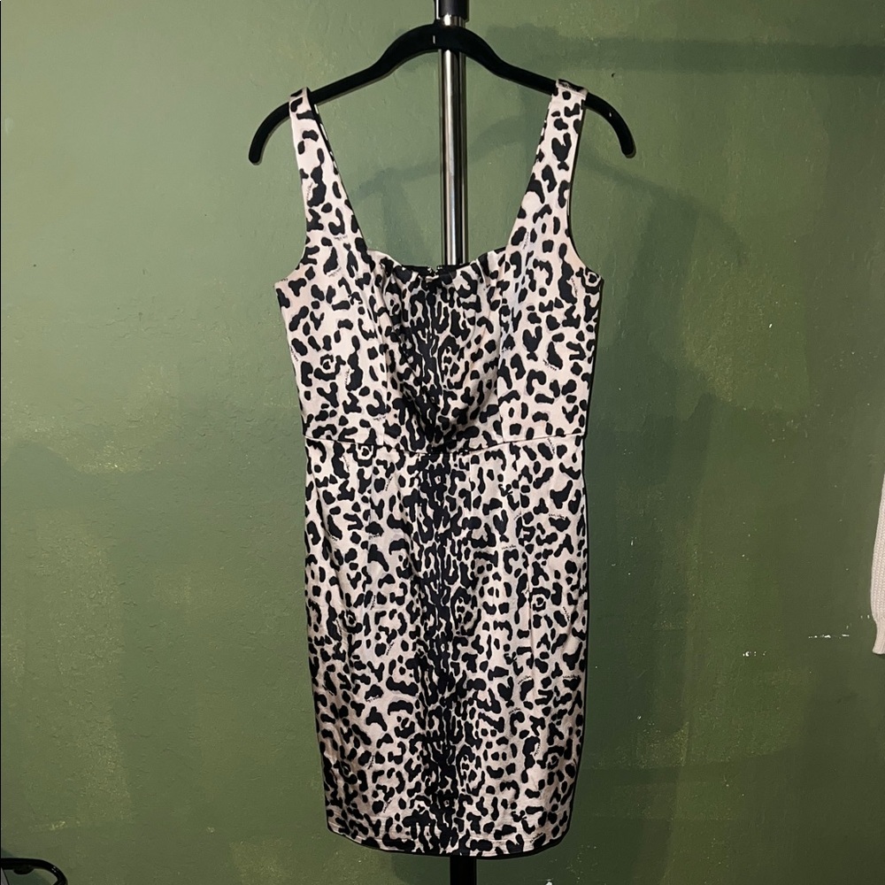 White House Black Market Leopard Print Mini Dress